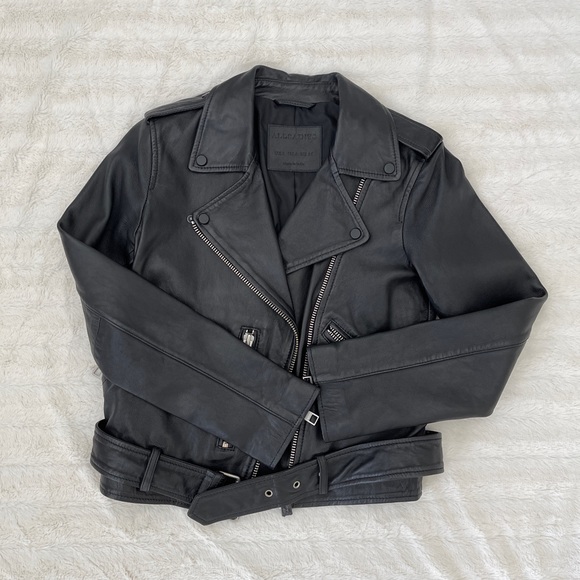 Allsaints Leather Biker Jacket - Picture 4 of 11